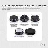 Orku Handheld Body Massager 4 Heads Adjustable Speed 28W Red - Top-Down View