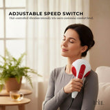 Orku Handheld Body Massager 4 Heads Adjustable Speed 28W Red - 45-Degree Angle
