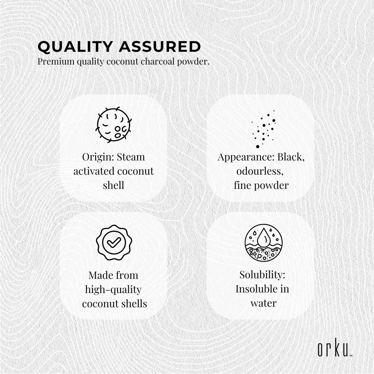 Orku 5Kg Activated Carbon Powder Coconut Charcoal - Water Filtration
