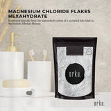 Orku 400g Magnesium Chloride Flakes Hexahydrate - FCC USP Spec Bath Salts - Front View