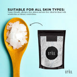 Orku 1Kg Magnesium Chloride Flakes Hexahydrate - FCC USP Spec Bath Salts - Close-Up Angle