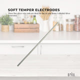 2x 7 Silver Rods 18 Gauge 99.99% High Purity Fine Soft Wire Colloidal Electrode - Rear View