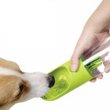 380ml Portable Pet Water Bottle with Filter - Travel Drinking Cup For Dogs Cats - Side View