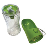 380ml Portable Pet Water Bottle with Filter - Travel Drinking Cup For Dogs Cats - Top-Down View