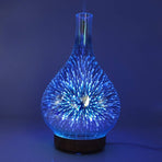 Essential Oil Aroma Diffuser - Mirror 3D Fireworks USB Aromatherapy Mist Humidifier