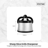 Kitchen Knife Sharpener Suction Grip for Knives Blades Scissors - Sharpening Tools - Top-Down View