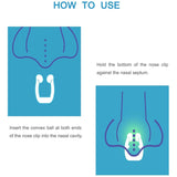 Anti Snoring Aid Nose Clip - Silicone Sleeping and Breathing Device - Top-Down View