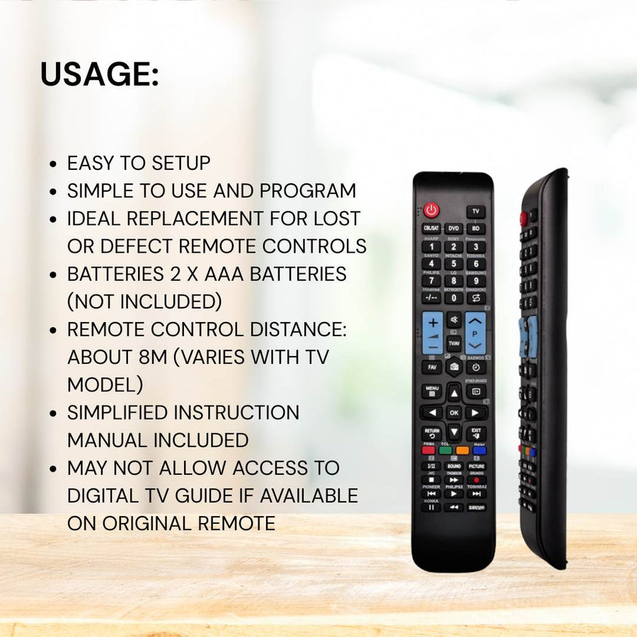 Tooleroo Universal Smart TV Remote Control Compatible With Sharp LG and more