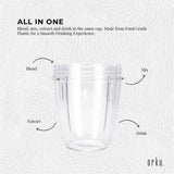 Nutribullet 18 Oz Replacement Cup for 600W & 900W Models - Short Size - Rear View