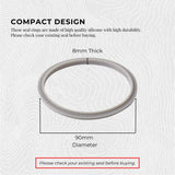 2x Grey Gasket Seal Ring Compatible with Nutribullet 600 900 1200W 90mm - Side View