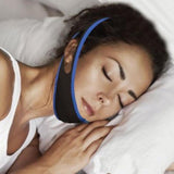 Anti Snoring Aid Adjustable Chin Strap - Jaw Brace Sleep Aid Device - Side View