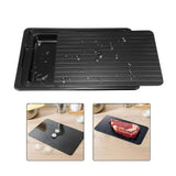 Fast Defrosting Meat Tray FDA Approved Large Miracle Aluminium Thawing Plate - Top-Down View