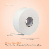 100 Yards 91m Wax Roll  - 70gsm Non Woven Disposable Hair Removal Waxing Strips - Front View