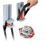 Aluminium Can Crusher - 16oz Beer Recycling Smasher - Wall Mounted Bottle Opener - Front View