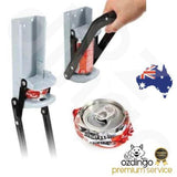 2x Aluminium Can Crusher - 16oz Beer Soda Smasher - Wall Mounted Bottle Opener - Front View