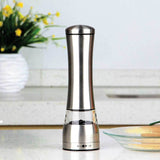 Electric Battery Salt or Pepper Grinder Adjustable Shakers Automatic Stainless Mill - Side View