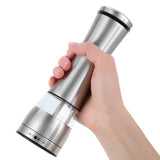 Electric Battery Salt or Pepper Grinder Adjustable Shakers Automatic Stainless Mill - Top-Down View