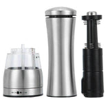 Electric Battery Salt or Pepper Grinder Adjustable Shakers Automatic Stainless Mill - Close-Up Angle