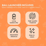 Hyper Fetch Maxi Dog Ball Thrower - Large Interactive Pet Toy Launcher - Side View