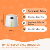 Hyper Fetch Maxi Dog Ball Thrower - Large Interactive Pet Toy Launcher - 45-Degree Angle