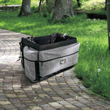 Small Dog Bicycle Mount Bag - Pet Travel Carrier Basket - Bike Riding Seat - Rear View