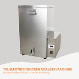 70L Electric Chicken Scalder Machine - Stainless Steel Poultry Turkey Scalding - Side View