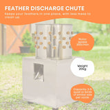 Rooster Farms 30cm Small Bird Feather Plucker Machine Quail Pigeon Defeathering - Top-Down View