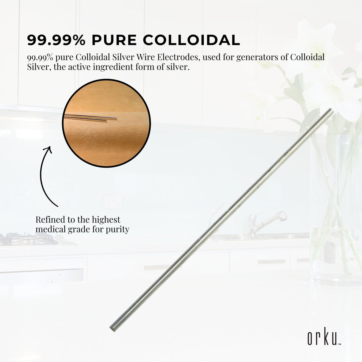 2x 7 Silver Rods 12 Gauge 99.99% High Purity Fine Soft Wire Colloidal Electrode