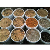 Bulk 10x 10L Plastic Buckets + Lids - Empty White With Handle - Large Food Pail - Front View