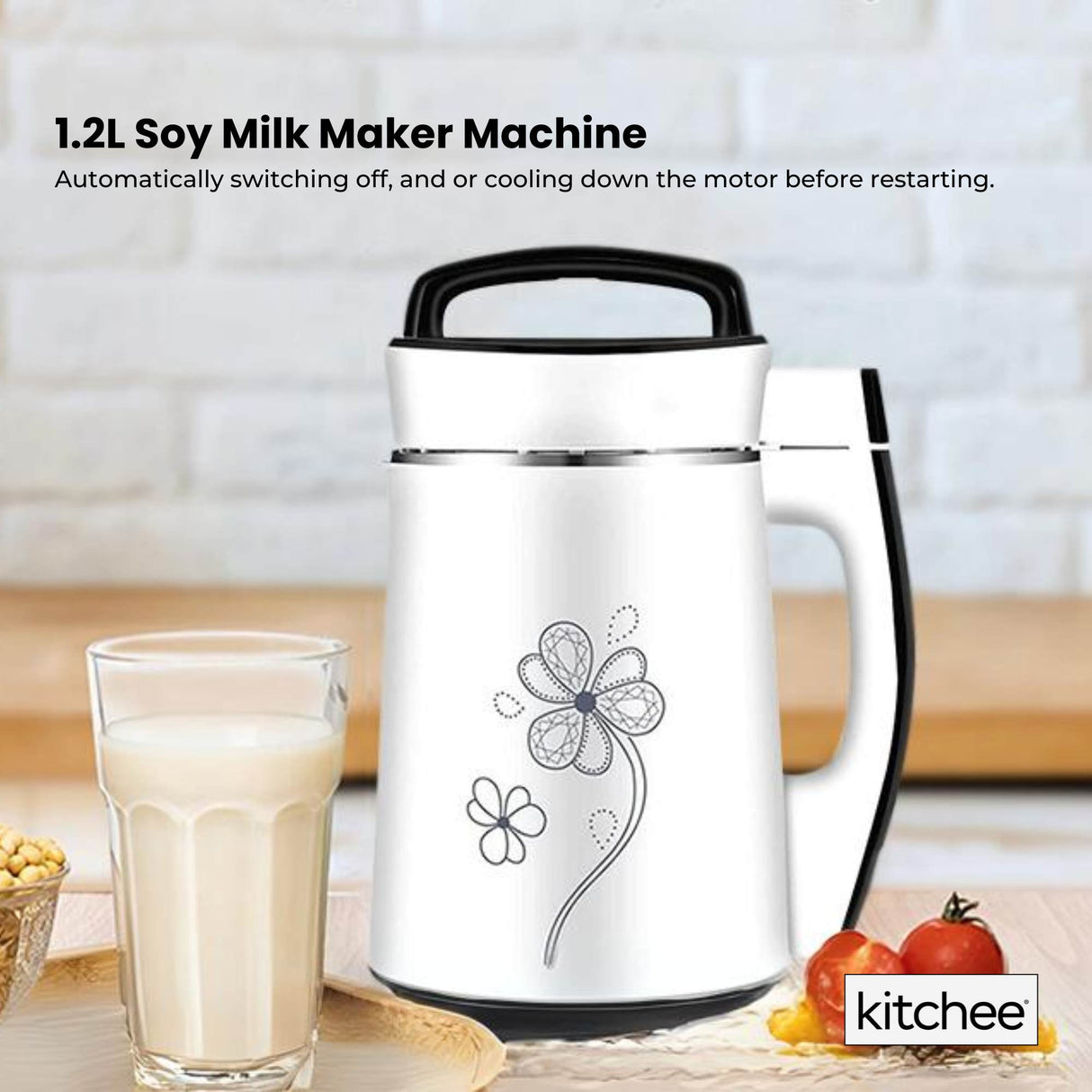 Automatic Soy Milk and Nut Blender Machine - Multifunctional Electric Maker for Fresh Milk and Soups