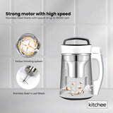 Automatic Soy Milk and Nut Blender Machine - Multifunctional Electric Maker for Fresh Milk and Soups - 45-Degree Angle