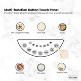 Kitchee 1.2L Electric Soy Bean Milk Maker Machine - Automatic Almond Nut Blender - Rear View