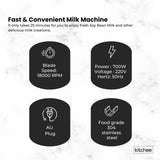 Kitchee 1.2L Electric Soy Bean Milk Maker Machine - Automatic Almond Nut Blender - Low Angle