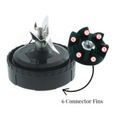For Nutri Ninja Extractor Blade - 6 Fin Connection Replacement Blender Parts - Front View