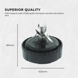 Nutri Ninja 7 Fin Extractor Replacement Blade - Blender Juice Accessory Parts - Top-Down View