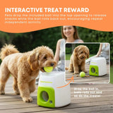 AFP Interactive Treat Reward Dog Toy - Enrichment Play Ball Drop Snack Dispenser - Side View