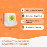 Hyper Fetch Mini Dog Ball Launcher - Automatic Interactive Indoor Small Pet Toy - Side View