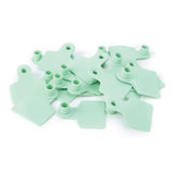 100x Cattle Ear Tags 6x7cm Set - Medium Green Blank Cow Sheep Livestock Label