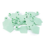 100x Cattle Ear Tags 6x7cm Set - Medium Green Blank Cow Sheep Livestock Label, image 3