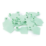 100x Cattle Ear Tags 6x7cm Set - Medium Green Blank Cow Sheep Livestock Label - Side View
