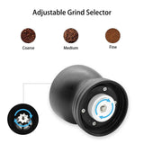 Coffee Bean Grinder - Manual Hand Stainless Ceramic Burr Core Glass Jar Nut Mill - Extra Image
