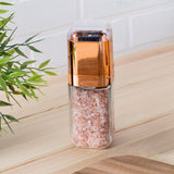 Orku Single Salt or Pepper Grinder 180ml ??Glass Manual Mill with Rose Gold Lid