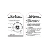 Orku Single Salt or Pepper Grinder 180ml – Glass Manual Mill with Rose Gold Lid - Close-Up Angle