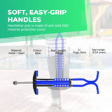 Social Hike Blue Pogo Stick - Kids Jumping Jackhammer Exercise Hopper Toy - Close-Up Angle