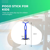 Blue Pogo Stick Kids - Childrens Jumping Jackhammer Exercise Hopper Toy - Front View