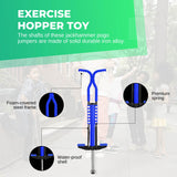 Blue Pogo Stick Kids - Childrens Jumping Jackhammer Exercise Hopper Toy - Top-Down View