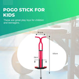 Social Hike Red Pogo Stick - Kids Jumping Jackhammer Exercise Hopper Toy - Front View