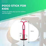 Red Pogo Stick Kids - Childrens Jumping Jackhammer Exercise Hopper Toy - Front View