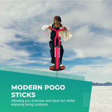 Red Pogo Stick Kids - Childrens Jumping Jackhammer Exercise Hopper Toy - Side View