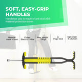 Social Hike Yellow Pogo Stick - Kids Jumping Jackhammer Exercise Hopper Toy - Low Angle